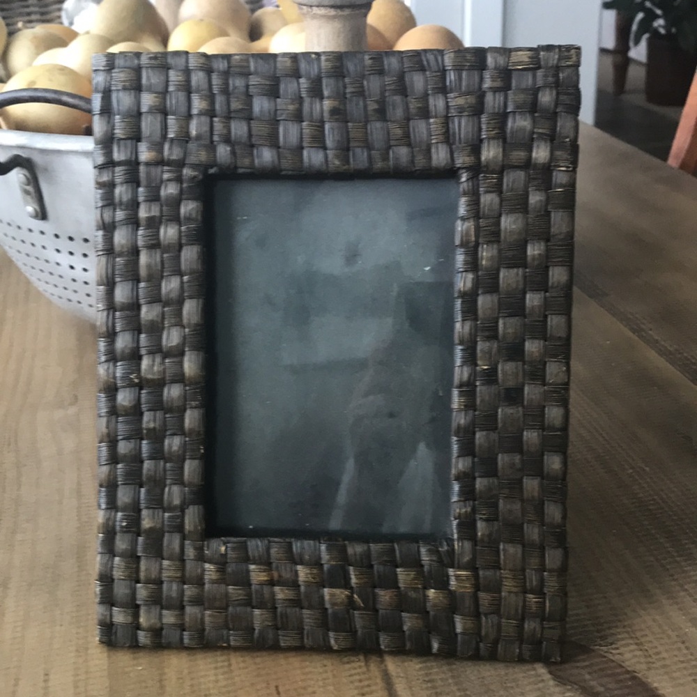 Roma Dark Brown Woven Rattan Picture Frame
